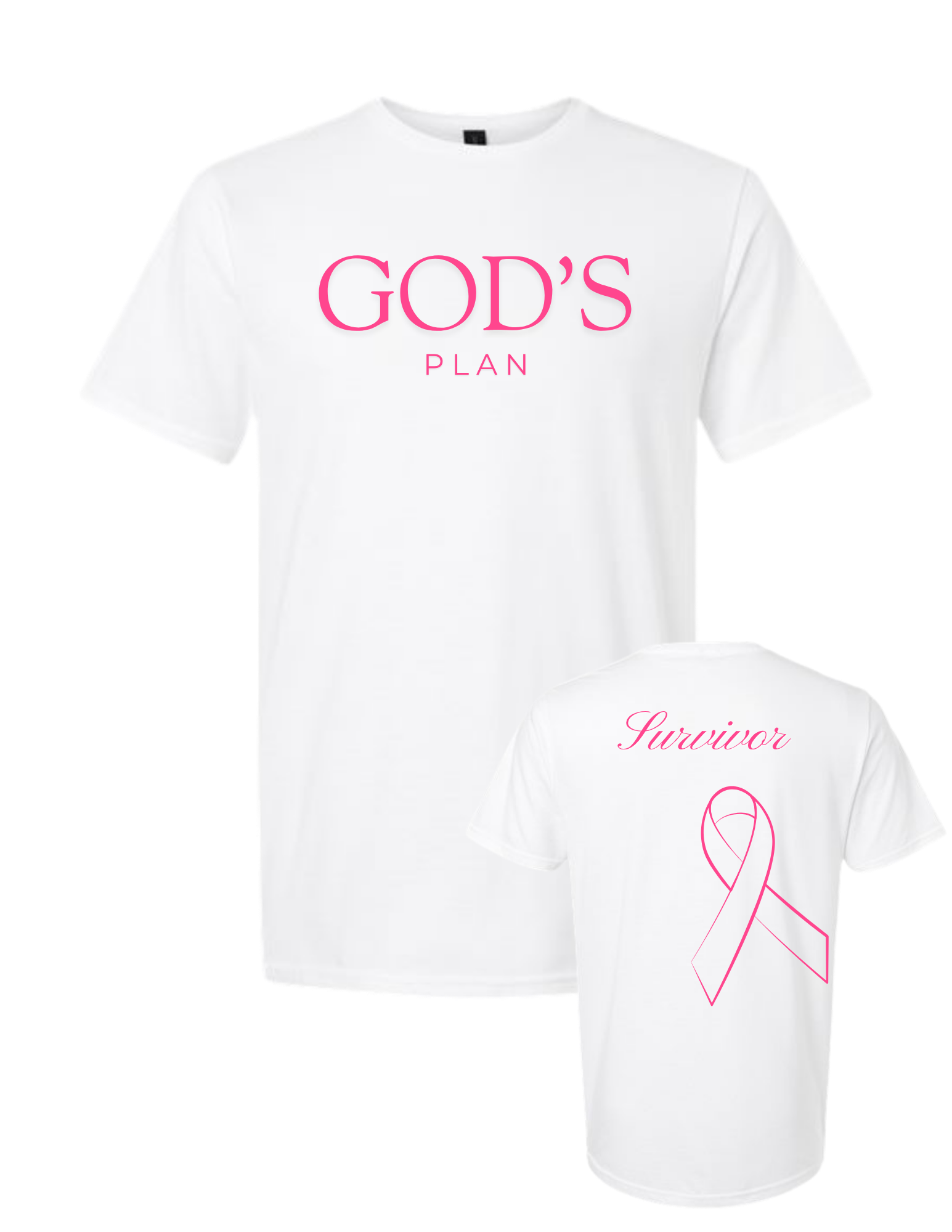 "God's Plan" Survivor Breast Cancer Awareness Tee